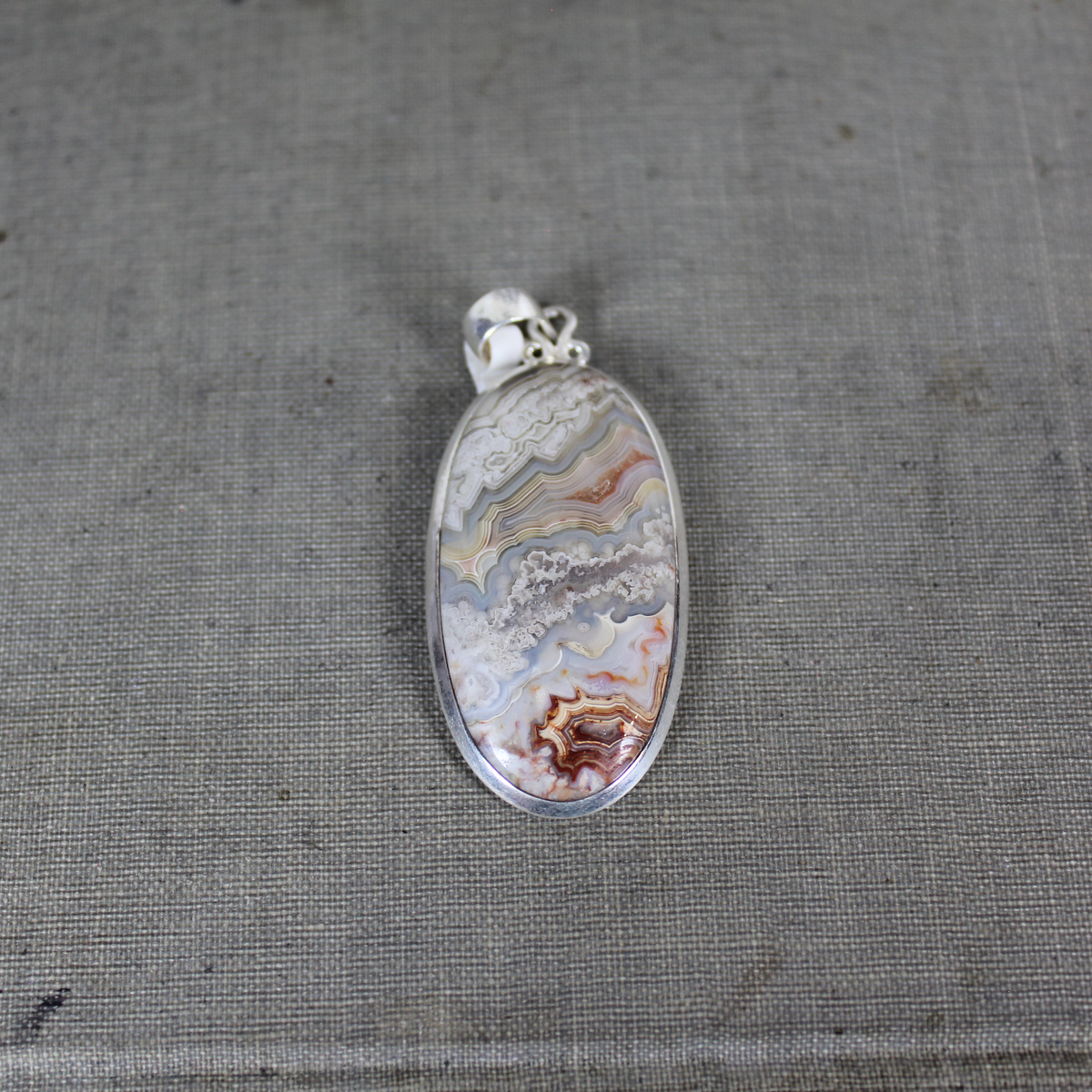 Crazy Lace Agate Pendant
