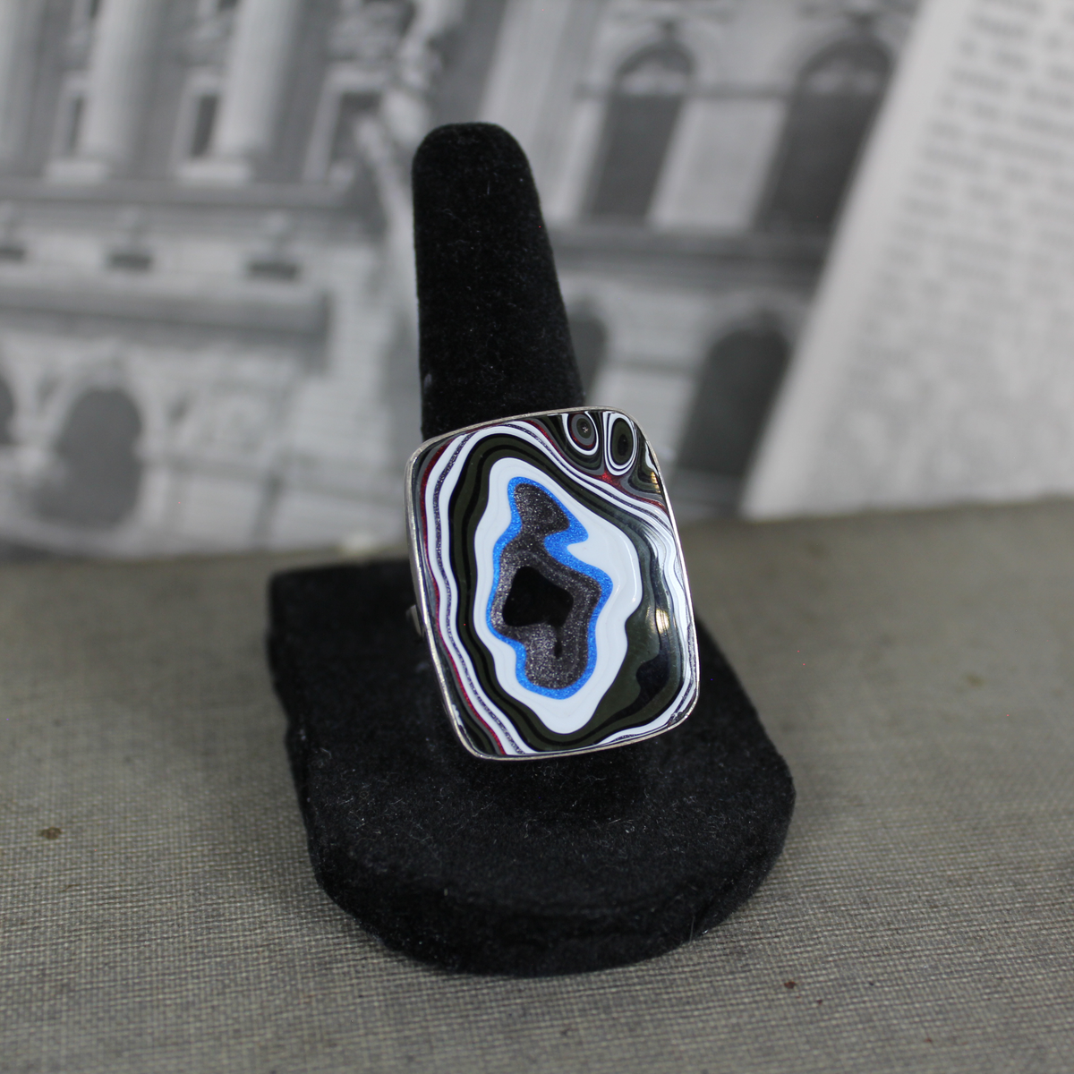 Fordite Ring (Adjustable Size)