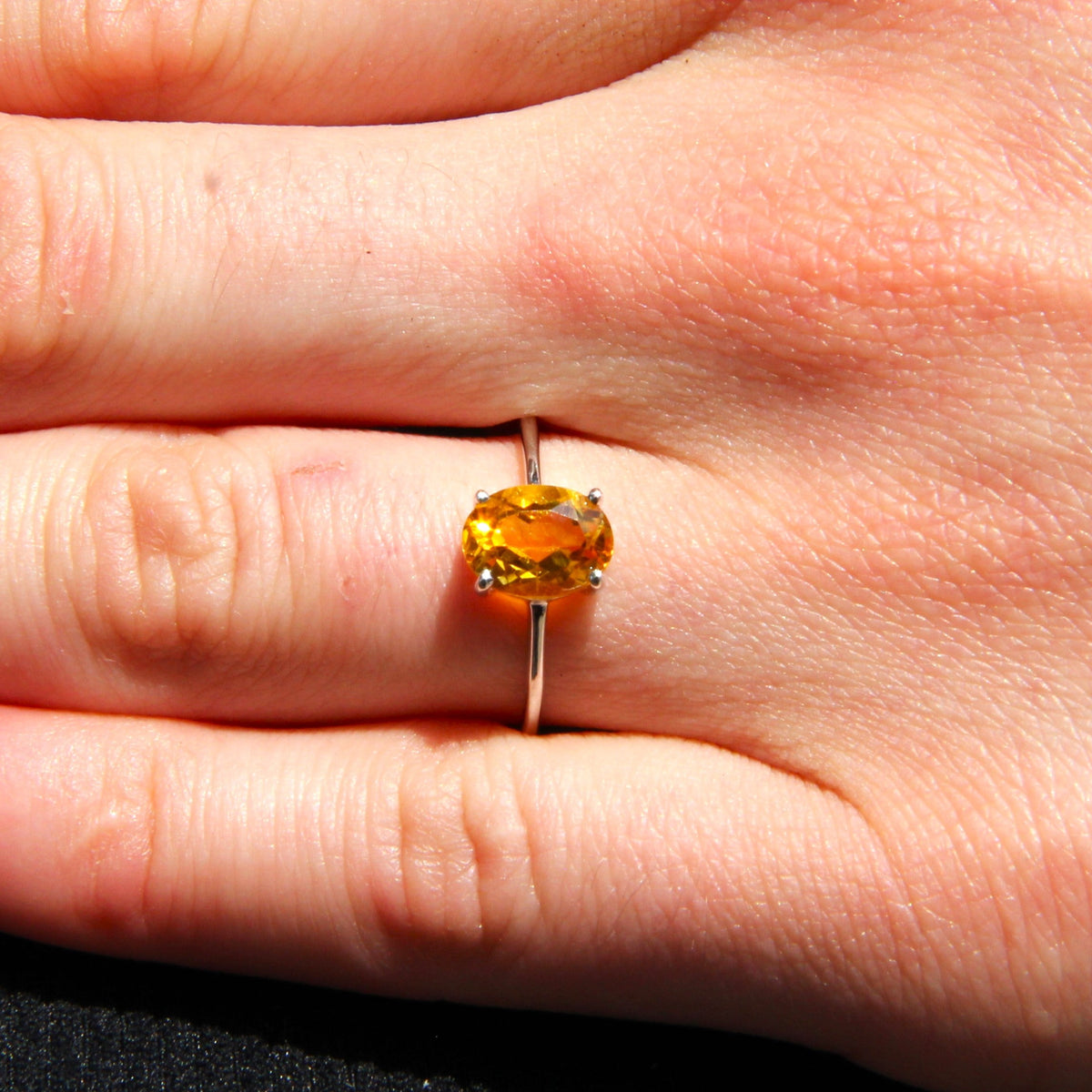 Sterling Silver Citrine Ring