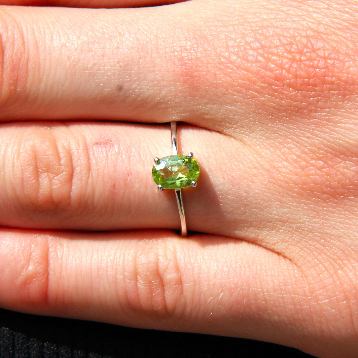 Sterling Silver Peridot Ring